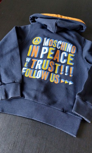 Moschino boys navy hoodie - navy,