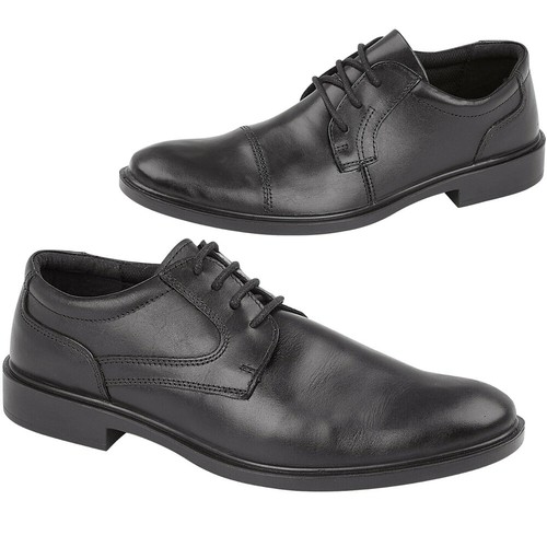 Mens leather black formal - black,