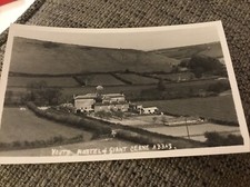 REAL PHOTO POSTCARD CERNE ABBAS & GIANT  YOUTH HOSTEL 1950’s KESTIN WEYMOUTH