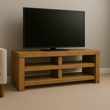 Rustic Wooden Tv Stand/ Chunky
