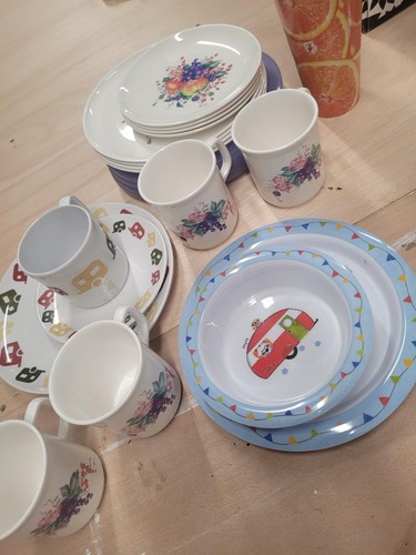 Melamine picnic caravan plates - melamine,