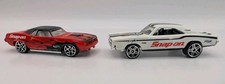 Hot Wheels ‘69 Dodge Charger & Plymouth Barracuda Snap On Promotional Items X2