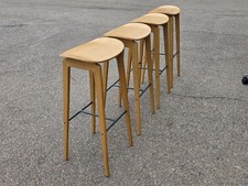 Used Bar Stools. NORR11 NY11 Oak Bar Stools – Set of 4, Counter Height