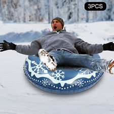 3pcs Snow Sleds for Kids and Adult PVC Ski Circle Inflatable Sled 40" 220.5lbs