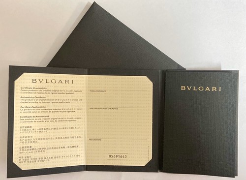 Bvlgari certificate blank - bvlgari,