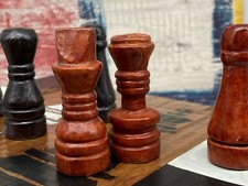 Vintage Chess Set Wooden