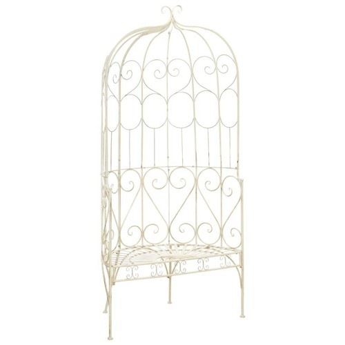 Metal garden arbour bench - metal,