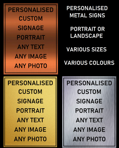 Personalised metal sign any - metal,