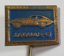 Vintage Jaguar E-Type Enamel Stick Pin badge 19x14mm Diameter. Classic Car
