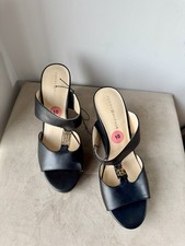 Black wedge slip-ons (high