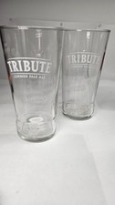 Tribute Pint Glasses Pair St Austell Brewery Cornish Pale Ale