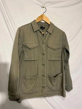 Women’s Vintage Khaki Topshop Miltary Jacket Size 8 Button up 