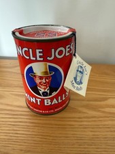 Vintage UNCLE JOE’S PURE GOOD MINT BALLS RED TIN CAN