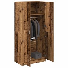 Svvalka Wardrobe Old Wood 80x52x180 cm Engineered Wood