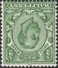 SG 344wi 1/2d Green N5 (1) Wmk