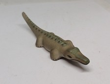 Vintage Handmade Ceramic Figurine  Alligator / Crocodile Small African Ornament