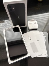Apple iPhone 11 Black 64GB storage unlocked: wired EarPods: boxed: sim extractor
