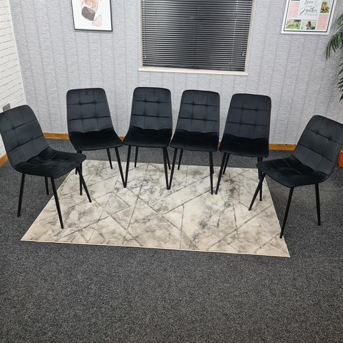 Dining chairs set black - of,
