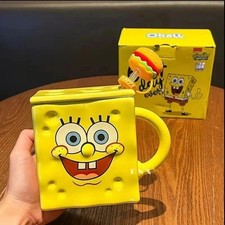 Movie Animation Surrounding Spongebob Mug Ceramic Cup With Lids Coffee Cup Gifts