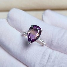 3.58 Ct Ametrine Sterling Silver Solitaire Ring 925