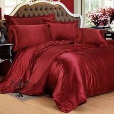 7pc Silk Satin Duvet Cover