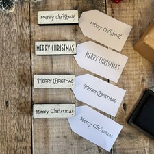 Large Merry Christmas Rubber Stamps for Festive Craft Projects Scrapbook and Ink