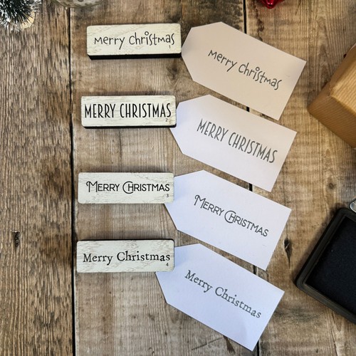 Large merry christmas rubber - large,