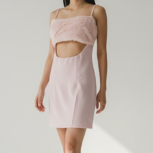 Naked wardrobe pink faux fur - wardrobe,