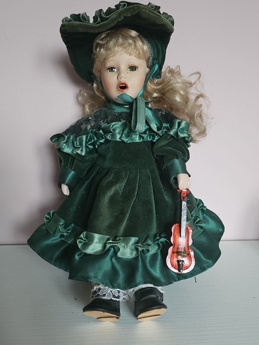 Porcelain doll with - porcelain,