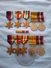 WW2 MEDAL GROUPS  1939 - 1945 with NORTH AFRICA 1942-43 bars.