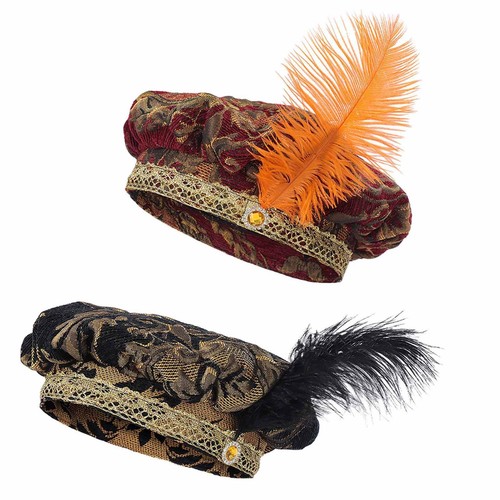 Medieval hat with feather - ,