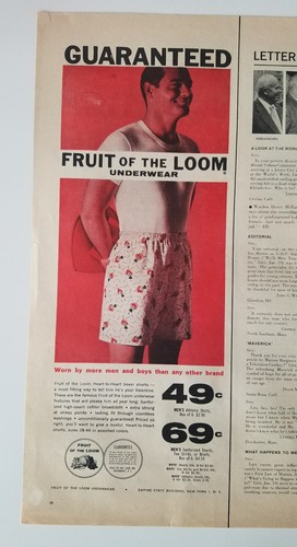 1958 fruit loom men - fruit,