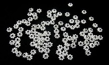 Flower Spacer Beads Silver