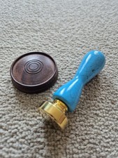 Turquoise and Brass Hand/Desk