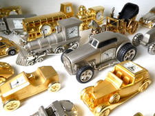 Small Metal Novelty Quartz Clock Plane Car Bus Tractor Motorbike Widdop