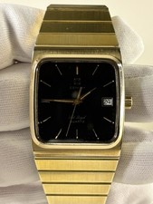 ZENITH Port Royal *RARE* Vintage 1970’s Men’s Quartz Black Gold Date Dress Watch