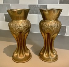 Pair WW1 Art-Nouveau Brass