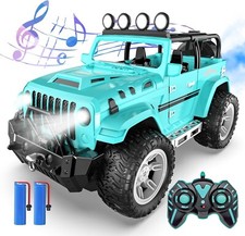 DEERC Remote Control Car with Fog Mist & Music, 1:16 Remote Control Truck for RC