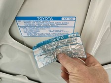 Corolla gt AE82 4A-GE Toyota Engine Bay Decal Sticker