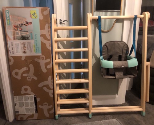 Active tots wooden swing - wooden,