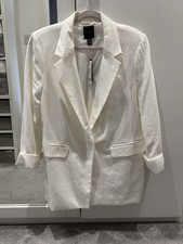 New Look White Linen Blend