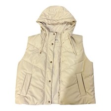 Women’s Zara Faux Leather Gilet Size XS Eur Beige Colour