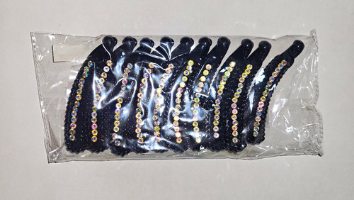 Banana hair clips rhinestone - banana, clips,