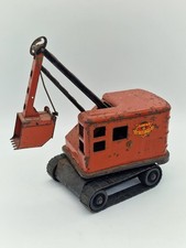 Vintage Marx Lumar Contractors Tin Toy Crane 1950'S