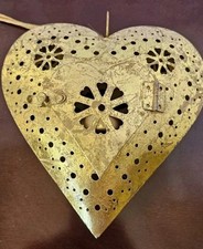 Hanging Metal Gold Heart
