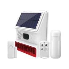 Wireless Solar Powered Alarm Kit And Outside External Siren/ Strobe , UK Version