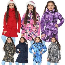 Kids Hooded Camo Parka Jacket
