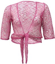 3/4 Sleeve Stiff Lace Shrug