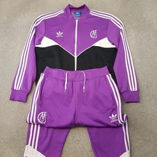 Adidas Real Madrid Mens Tracksuit Set XL Purple Jacket Pants Originals 2016 SST