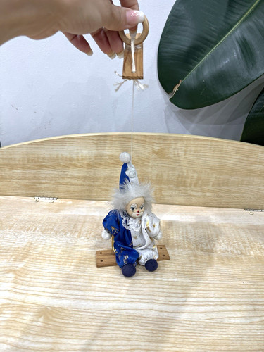 Vintage porcelain clown doll - porcelain,